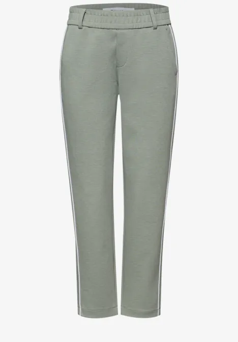 Broek met banddetail dark mint green