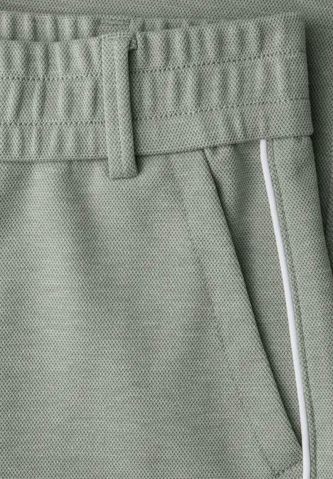 Broek met banddetail dark mint green