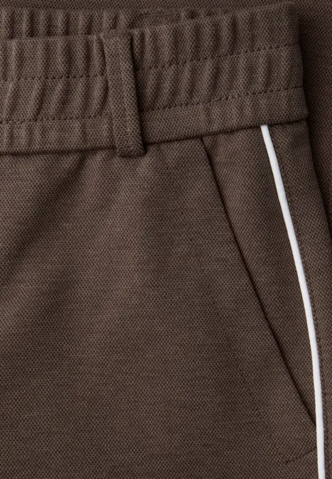 Broek met banddetail molten earth