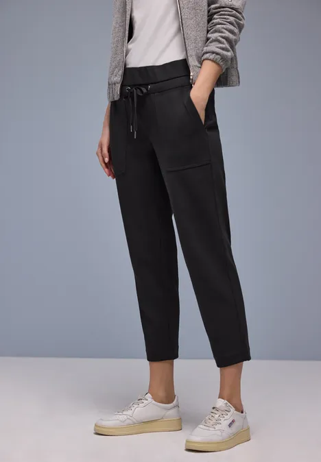 Broek met smalle pijpen Black