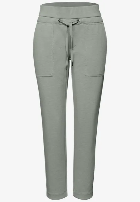 Broek met smalle pijpen dark mint green