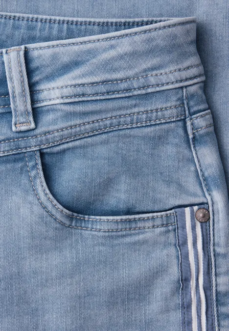 Straight Leg Jeans Light Blue Random Wash Straight Leg Jeans Light Blue Random Wash