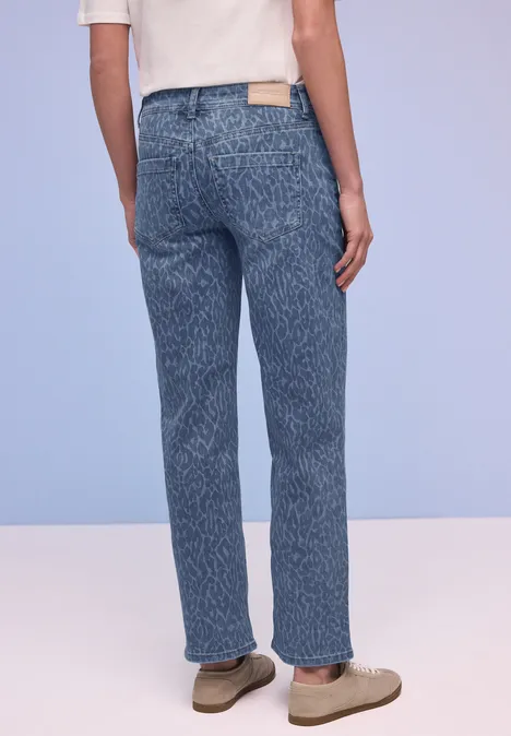 Straight Legs jeans Mid Blue Leo Laser