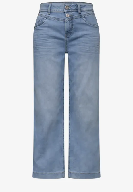 High Waist Wide Leg Jeans en Loose Fit light blue wash