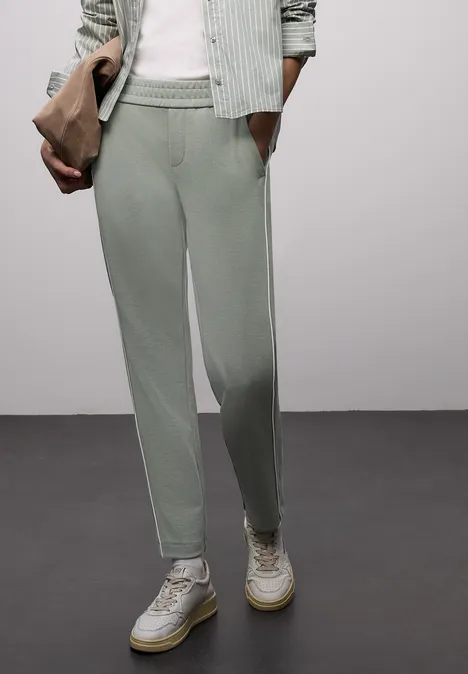 Broek met smalle pijpen dark mint green Broek met smalle pijpen dark mint green