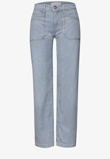 Straight Leg Jeans mit Streifen indigo striped wash Straight Leg Jeans mit Streifen indigo striped wash