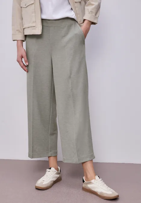 Pantalon High Waist Wide Leg en coupe décontractée dark mint green Pantalon High Waist Wide Leg en coupe décontractée dark mint green