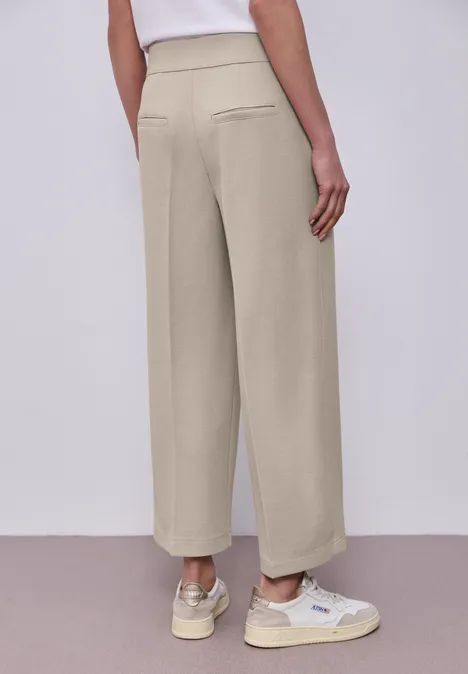 Pantalon High Waist Wide Leg en coupe décontractée cobble stone Pantalon High Waist Wide Leg en coupe décontractée cobble stone