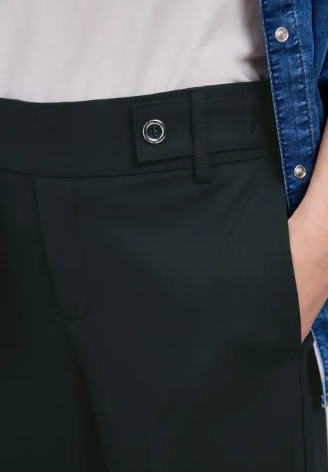 Wide Leg pantalon avec détail de boutons pine grove green