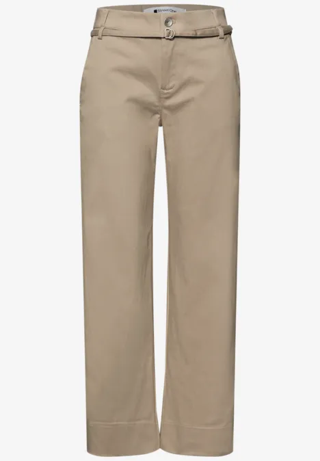 Pantalon Straight Legs avec détail de ceinture safari beige