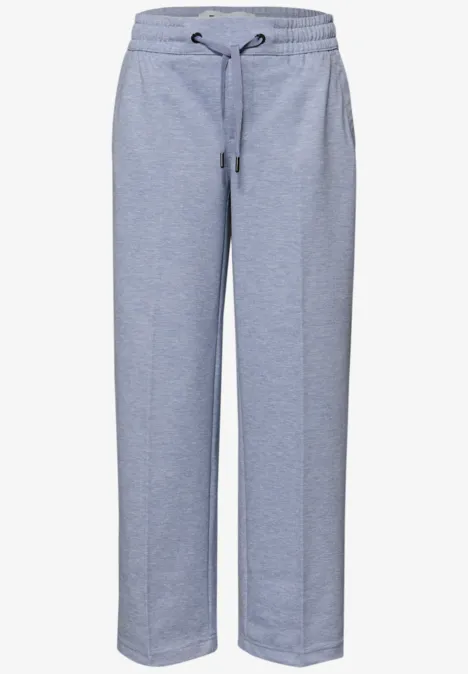 Pantalon Wide Legs avec taille élastique country blue mel.