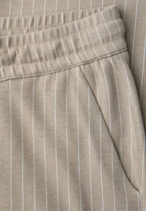 Straight Leg Hose mit Streifen safari beige