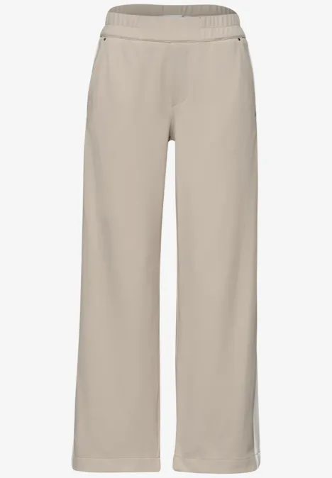 Wide Leg Hose mit Gallonstreifen clay sand Wide Leg Hose mit Gallonstreifen clay sand