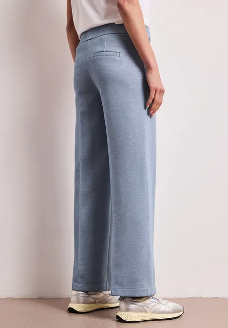 Wide Legs broek met knoopdetails hushed blue