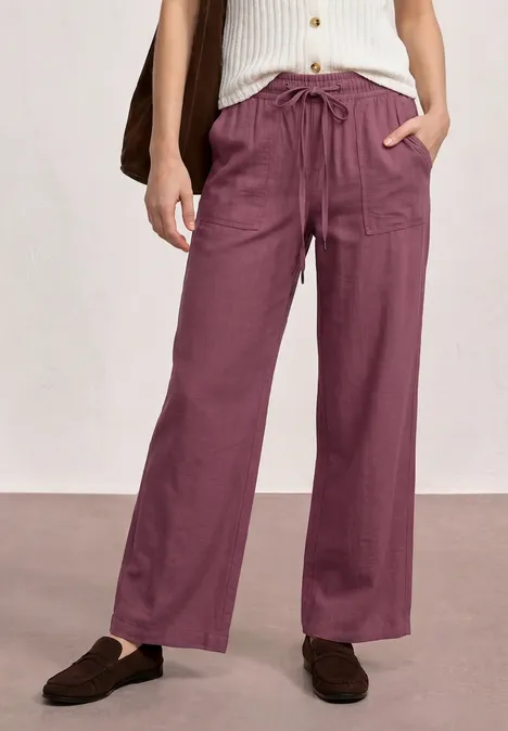 High Waist Wide Leg Hose im Loose Fit dark clouded blush