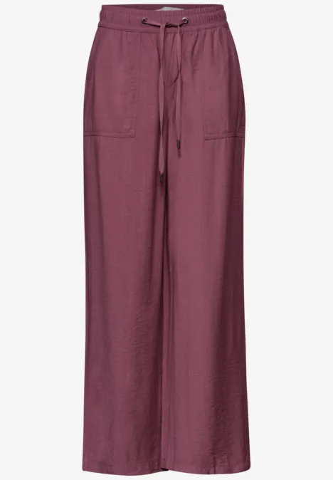 High Waist Wide Leg Hose im Loose Fit dark clouded blush
