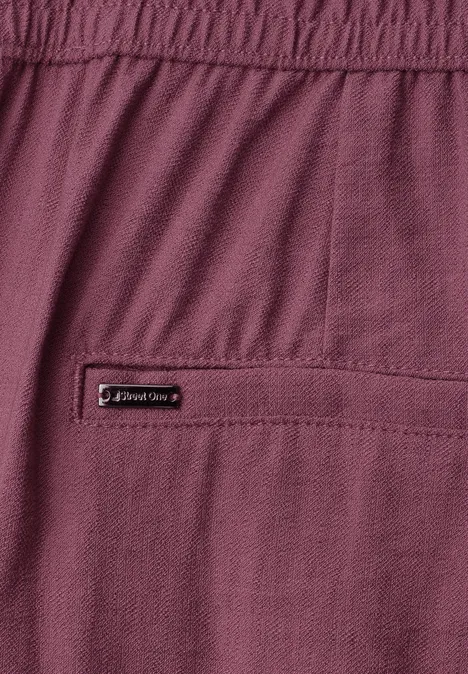 High Waist Wide Leg Hose im Loose Fit dark clouded blush