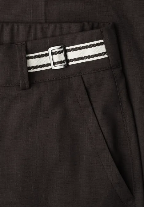 Straight Leg Hose mit Gürteldetails espresso brown Straight Leg Hose mit Gürteldetails espresso brown