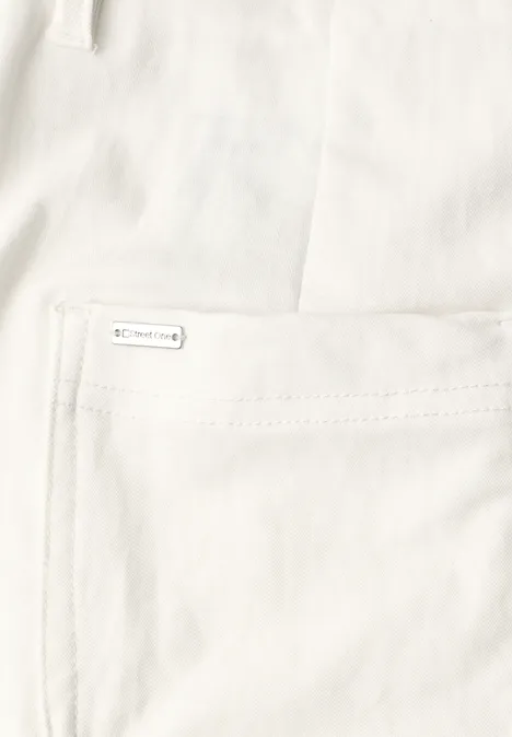 High Waist Barrel Leg Hose im Casual Fit off white High Waist Barrel Leg Hose im Casual Fit off white