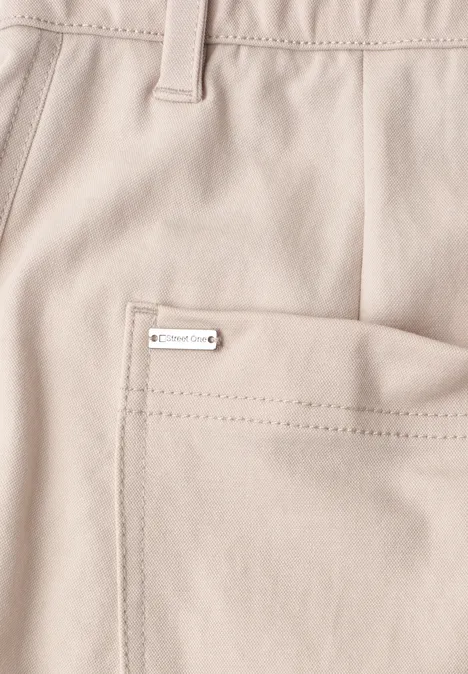 High Waist Barrel Leg Hose im Casual Fit clay sand