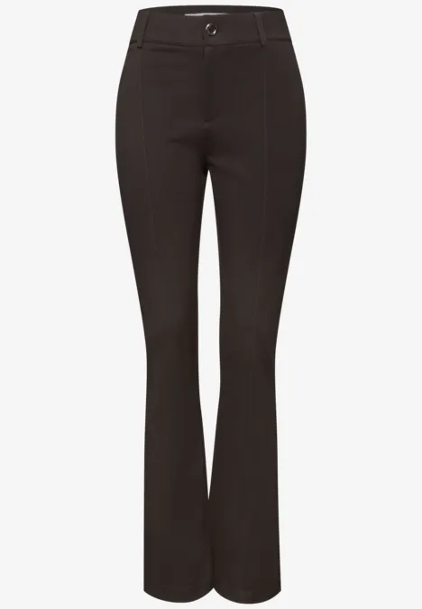 High Waist bootcut broek in een skinny Fit espresso brown