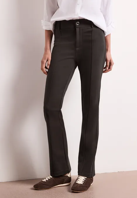 High Waist bootcut broek in een skinny Fit espresso brown