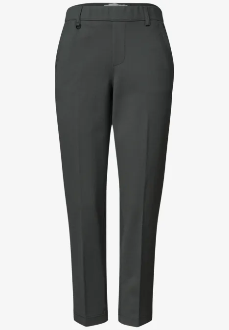 Spodnie chino Slim Leg z brokatowymi akcentami mossbound green Proste szare spodnie z tkaniny, o prostych nogawkach i kieszeniach bocznych.