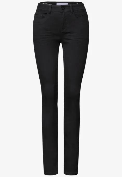 Schwarze Slim-Fit-Jeans mit Five-Pocket-Stil