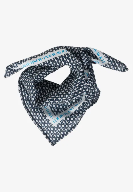 Foulard imprimé artwork deep blue