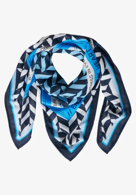 Foulard à imprimé deep blue