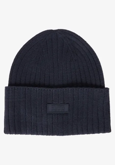 Bonnet en tricot deep blue