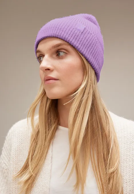Strick Beanie pure lilac melange