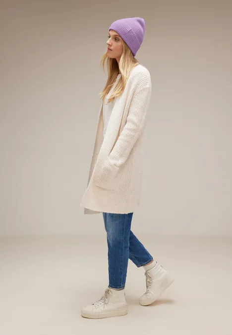 Strick Beanie pure lilac melange