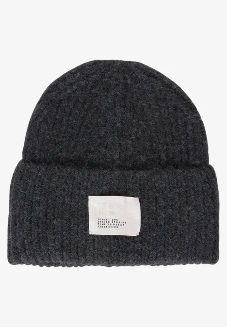 Bonnet duveteux anthracite melange