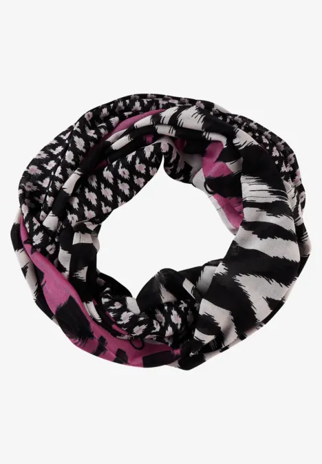 Écharpe loop avec imprimé Black