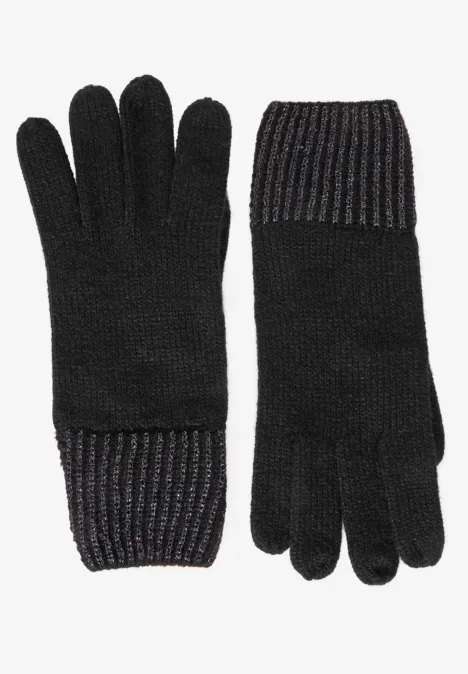 Gant en tricot avec lurex Black