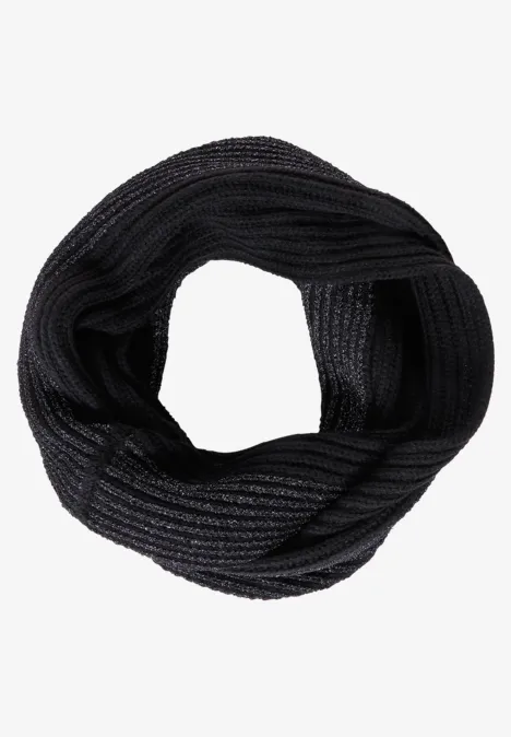 Écharpe loop avec effet brillant Black