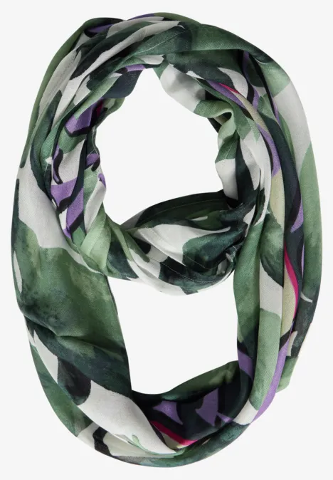 Écharpe loop avec imprimé cool vintage green