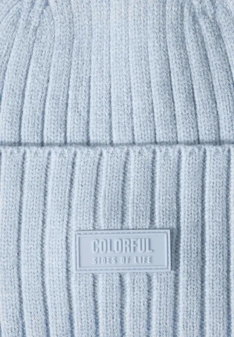 Strick-Beanie antarctic blue mel.