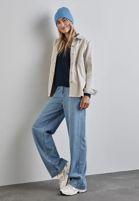 Dzianinowa czapka marina blue