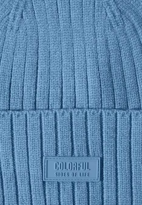 Dzianinowa czapka marina blue
