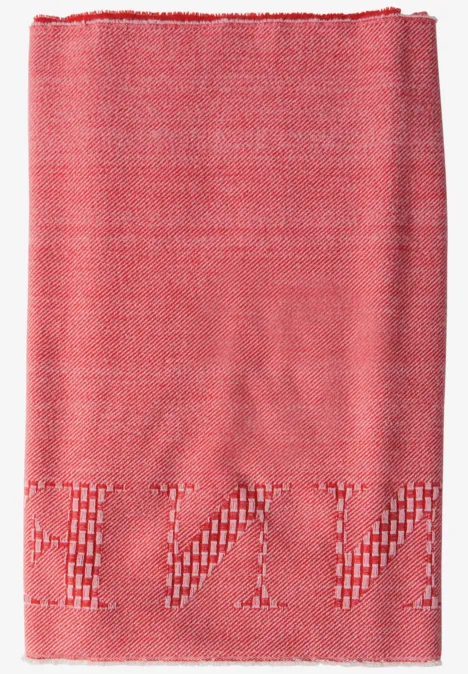 Schal mit Fransen mandarin red