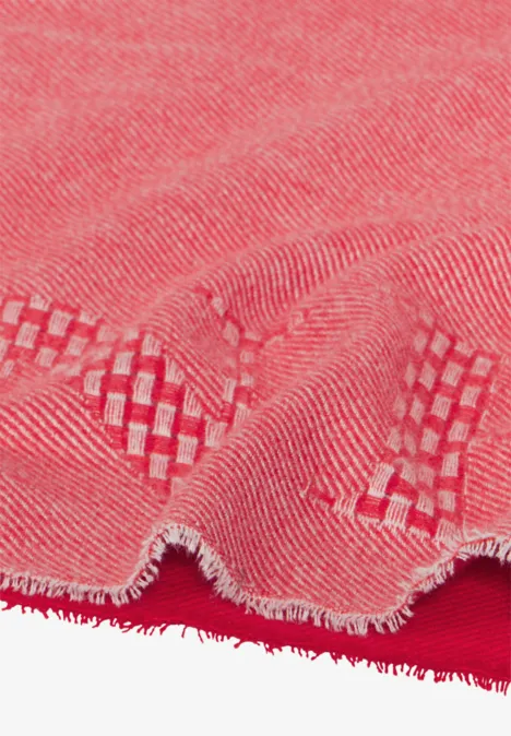 Schal mit Fransen mandarin red