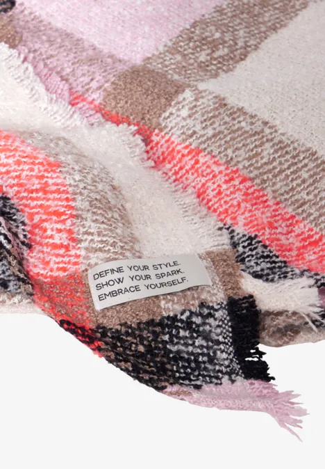 Bouclé-Schal multicolor