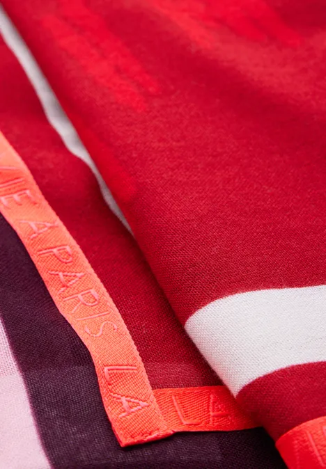 Bedrukte stof autumn red