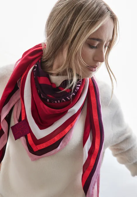 Bedrukte stof autumn red