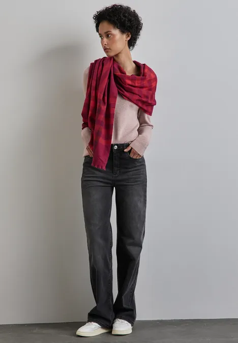 Karierter Schal autumn red