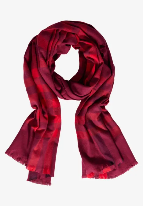 Karierter Schal autumn red