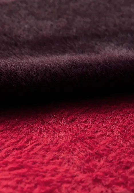 Federgarn Schal autumn red