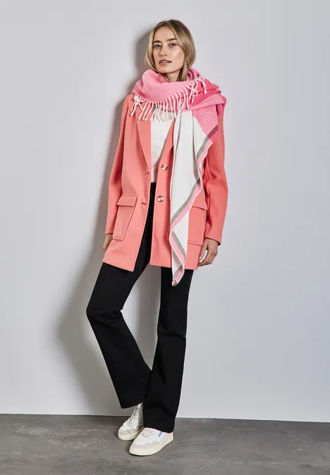 Madras Dreieckstuch coral Pink